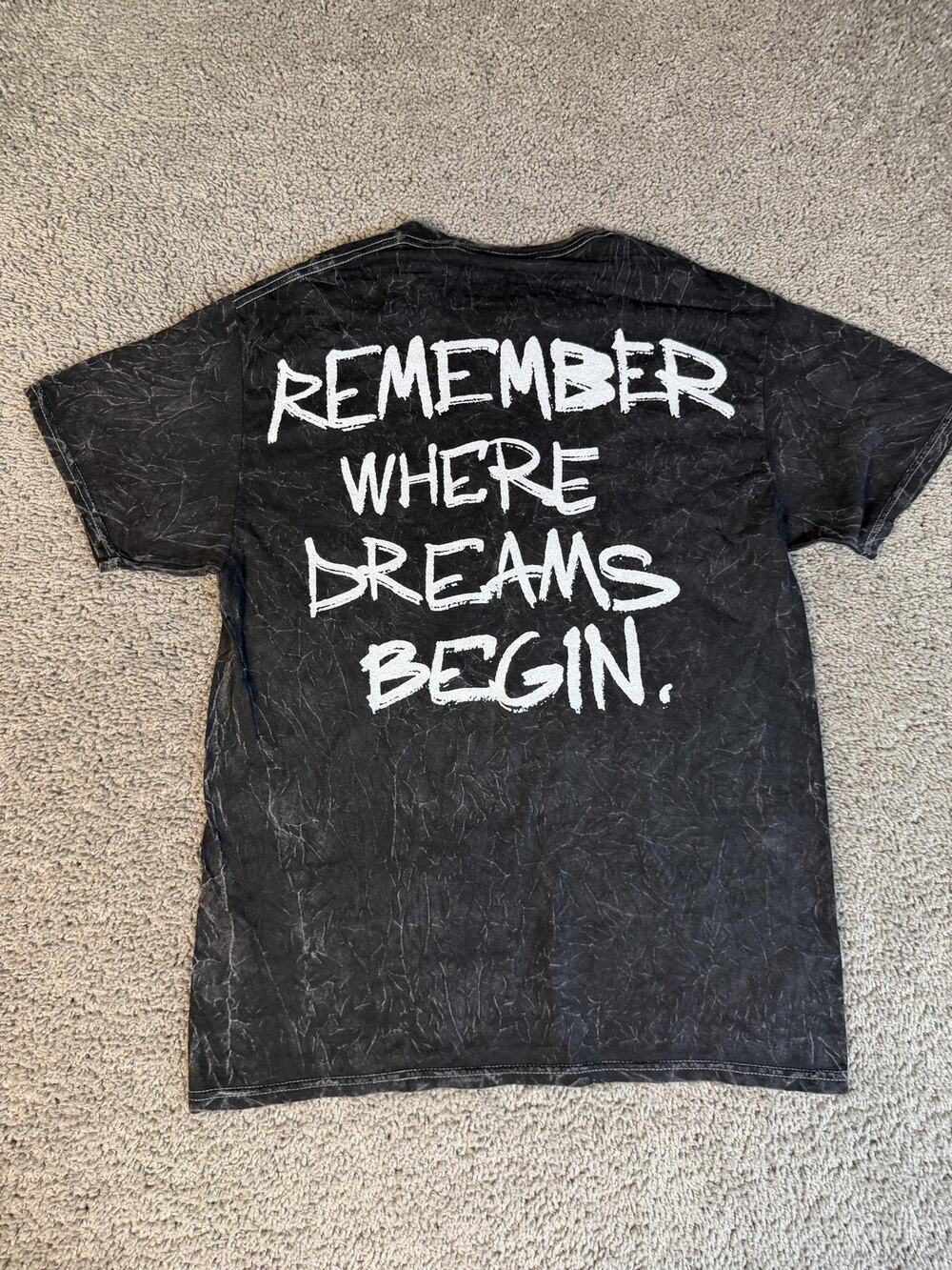 Hell's Kitchen Shirt Mens S Black Remember Where Dreams Begin Graphic Crew Neck